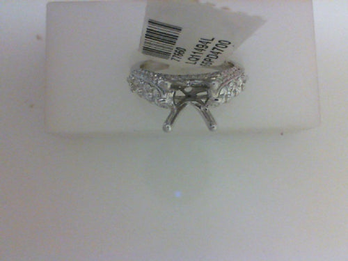 18KT WG 1.09CT TW WITH .34CTTW 8 RD DIA / .75CTTW 46 RD DIA SEMI