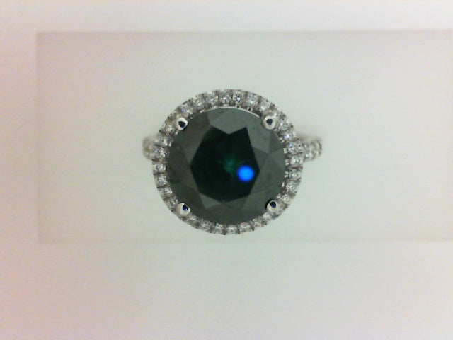 14KT WG 3.05CTTW GRN DIA COLOR ENHANCED W DIA HALO MTG