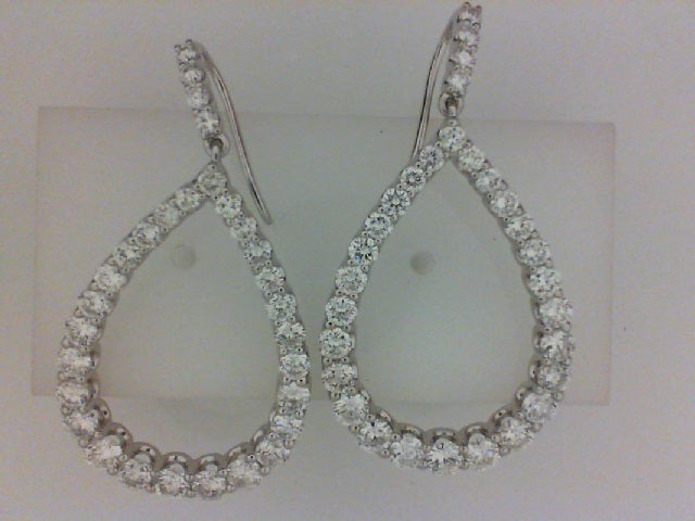 14KT WG 60 RD DIA 4.32CTTW DIAMOND EARRINGS