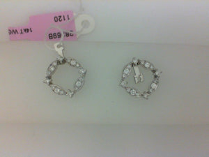 14KT WG .30CTTW DIAMOND EARRING JACKETS