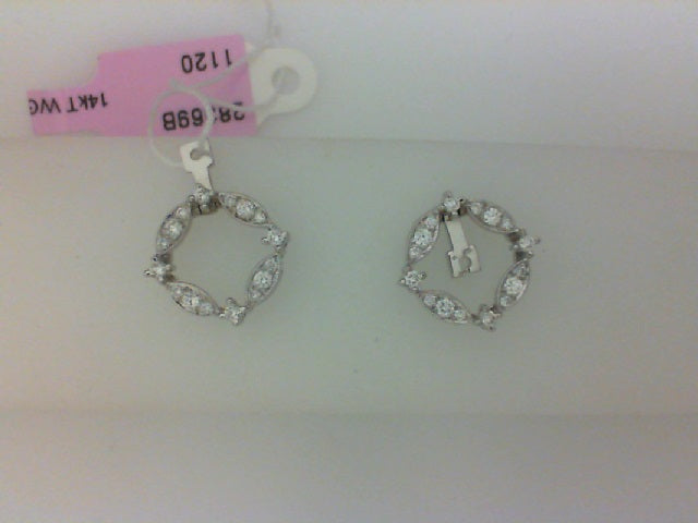 14KT WG .30CTTW DIAMOND EARRING JACKETS