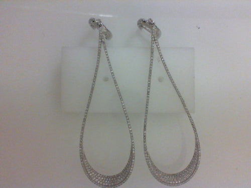 14KT WG 458  RD DIA 1.48CTTW DANGLE EARRINGS