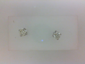 1.00CTTW 14KT WG 4 PRONG  DIAMOND STUD EARRINGS