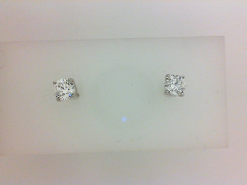 .75CTW (B) 14KT WG 4 PRONG DIA STUDS