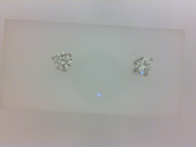 .72CTTW 14KT A RD DIA 3 PRONG STUD EARRINGS