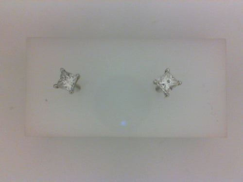 14KT WG .77CTTW PC DIA STUD EARRINGS