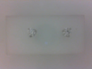 14KT WG 1.00CTW (A) RD DIA 3 PRONG EARRINGS