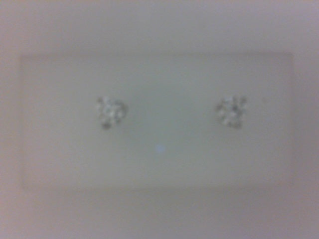 14KT WG 1.04CTW (A) RD DIA 3 PRONG EARRINGS