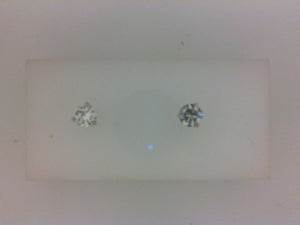 14K .60CTTW WG 3 PRONG RD DIA STUD EARRINGS