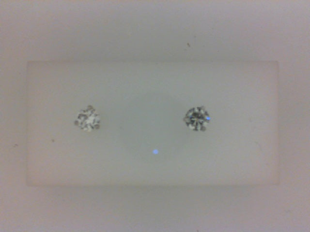 14K .60CTTW WG 3 PRONG RD DIA STUD EARRINGS