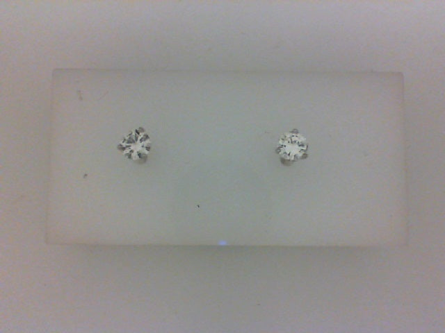 14KT WG .50CTTW RD DIA 3 PRONG STUD EARRINGS