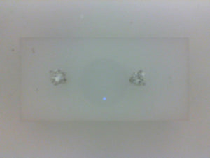 14KT WG  .54CTW RD "B" 3 PRONG DIAMOND EARRINGS


NO BACKS