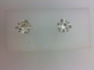 14KT WG 3.01CTTW SI2 K RD DIA STUD EARRINGS