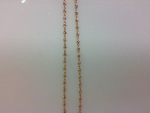 18KT RG 16" .73CTTW 89 RG DIA BEZEL CHAIN