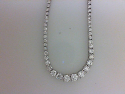 18K WG .25CT RD 6.12CTTW RD GRAD DIA TENNIS  NECKALCE