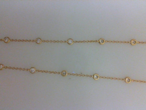 18KT YG 27 RD DIA 1.22CTTW RD DIA BY THE YARD CHAIN