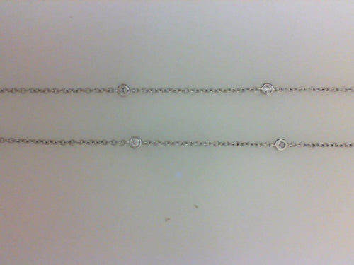 18K WG  .26CTTW 10RD DIA NECKLACE