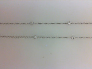 18K WG  .26CTTW 10RD DIA NECKLACE