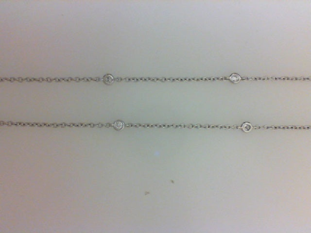 18K WG  .26CTTW 10RD DIA NECKLACE