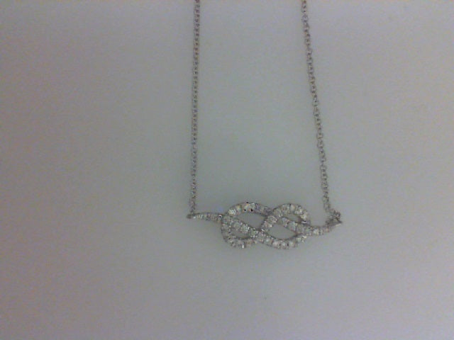 14KT WG .30CTTW TWISTED DIA NECKLACE