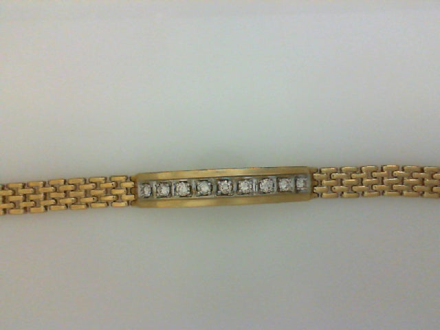 14KT YG .80CT TW DIAMOND BRCLT