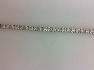 4.91CTTW RD DIA WG DIAMOND TENNIS BRACELET 48 diamonds