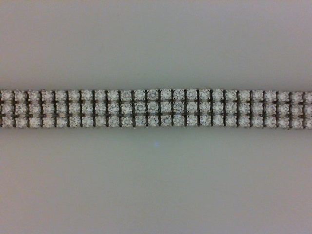 14KT WG 9.74CTTW 3 ROW DIAMON BRACELET