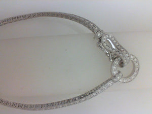 18KT WG .99CTTW DIA BUCKLE BRACELET