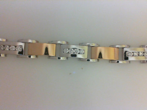 18KT RG/WG 1.96CTTW 28 RD DIA BRACELET