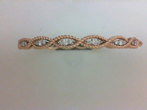 18KT RG .56CTTW RD DIA BAROCCO BRAID BRACELET 48X58