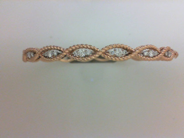18KT RG .56CTTW RD DIA BAROCCO BRAID BRACELET 48X58