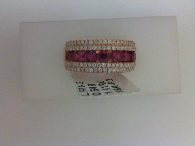 18KT RG .54CTTW 106 RD DIA W 1.41CTTW 9 RUBY BAND