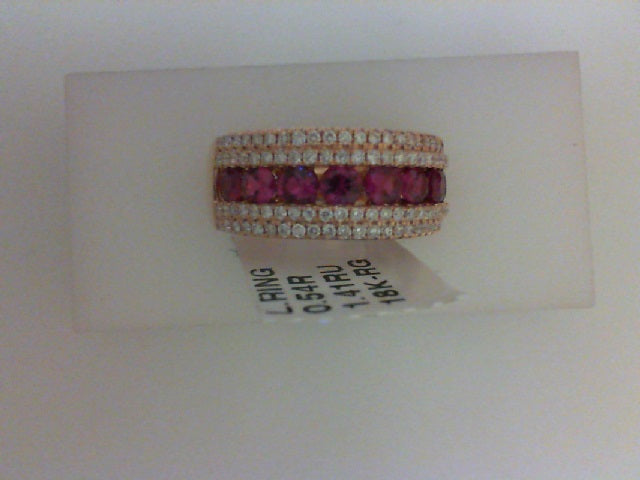 18KT RG .54CTTW 106 RD DIA W 1.41CTTW 9 RUBY BAND