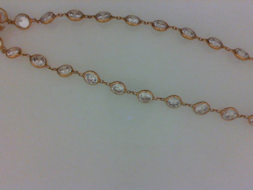 14KT ROSE GOLD CZ NECKLACE  18