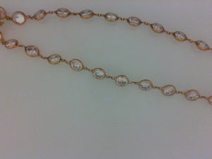 14KT ROSE GOLD CZ NECKLACE  18"