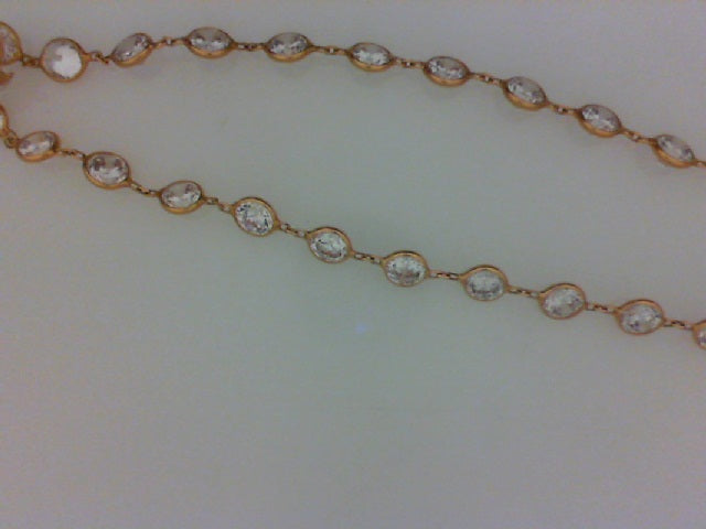 14KT ROSE GOLD CZ NECKLACE  18