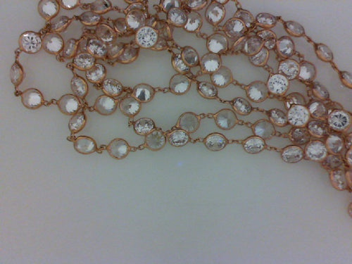 14KT RG CZ NECKLACE 50