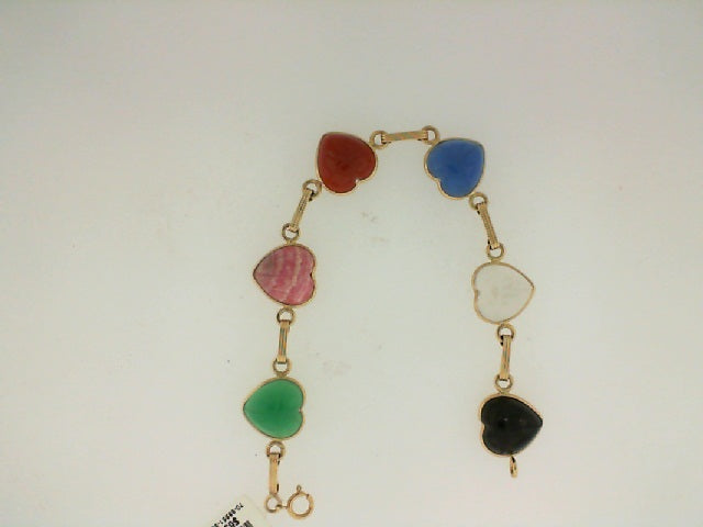 SCARAB HEART SHAPED 14KT BRACELET
