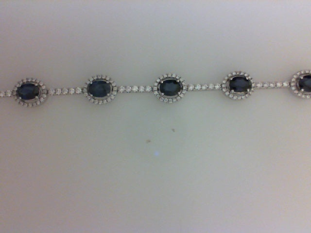 18K WG 4.48CTTW 11 SAP W 1.71CTTW 275 RD DIA BRACELET