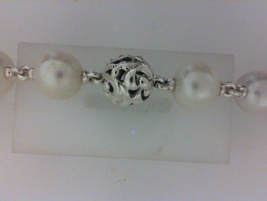 SS IVY BRACELET W 8 WHITE PEARLS