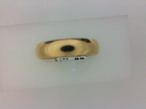 14KT YG 5MM PLAIN LT COMF FIT SZ 8
