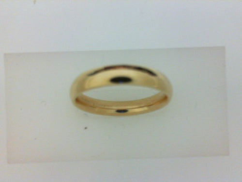 14KT YG 4MM PLAIN BD SZ 8