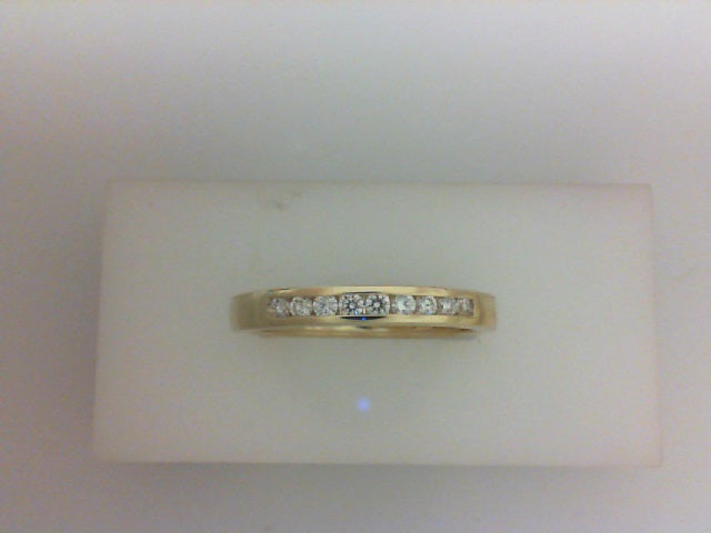 14K YG .20CTTW RD DIA CHANNEL BAND