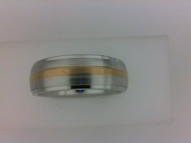 COBALT UNITY W 14KT WG CENTER W SATIN FINISH