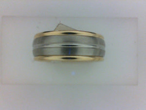 14KT TT WITH SATIN CENTER