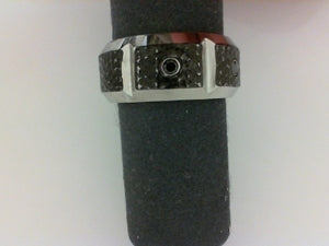 COBALT 3 BLK DIA .20CTTW W BLK HAMMERED FINISH