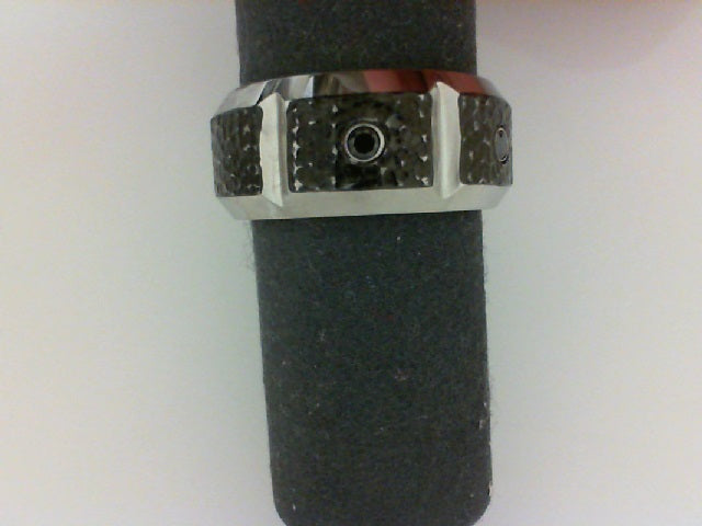 COBALT 3 BLK DIA .20CTTW W BLK HAMMERED FINISH