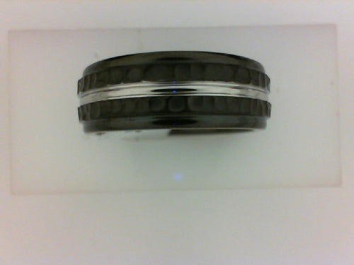 cobalt -blk 8mm hammered ctr