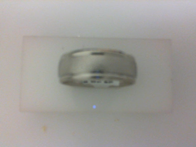14K WG POLISHED EDGE WITH WIRE BRUSHED CENTER