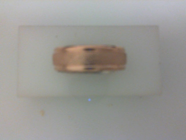 14K RG 7MM POLISHED EDGE WITH WIRE BRUSHED CENTER